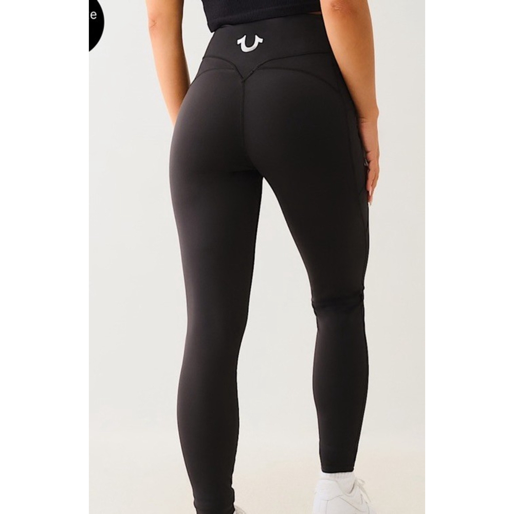 TRUE RELIGION TRULY SNATCHED LEGGING 27” BLACK COLOR SIZE SMALL WAIST 14”